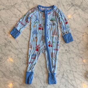 Little Sleepies Light Blue Dog Paris Pajamas